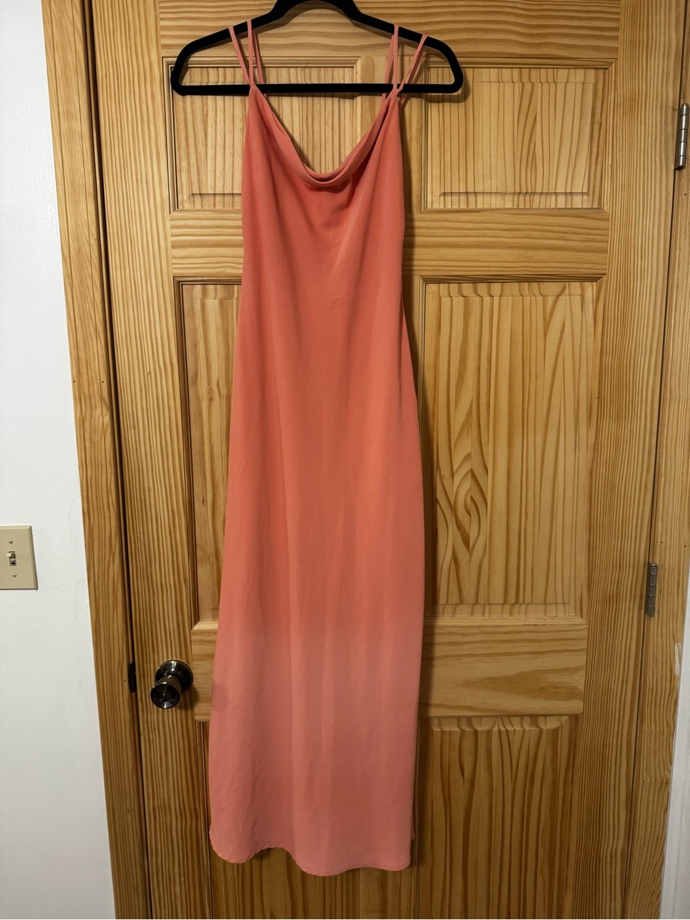 Abercrombie & Fitch Coral Maxi Slip Dress